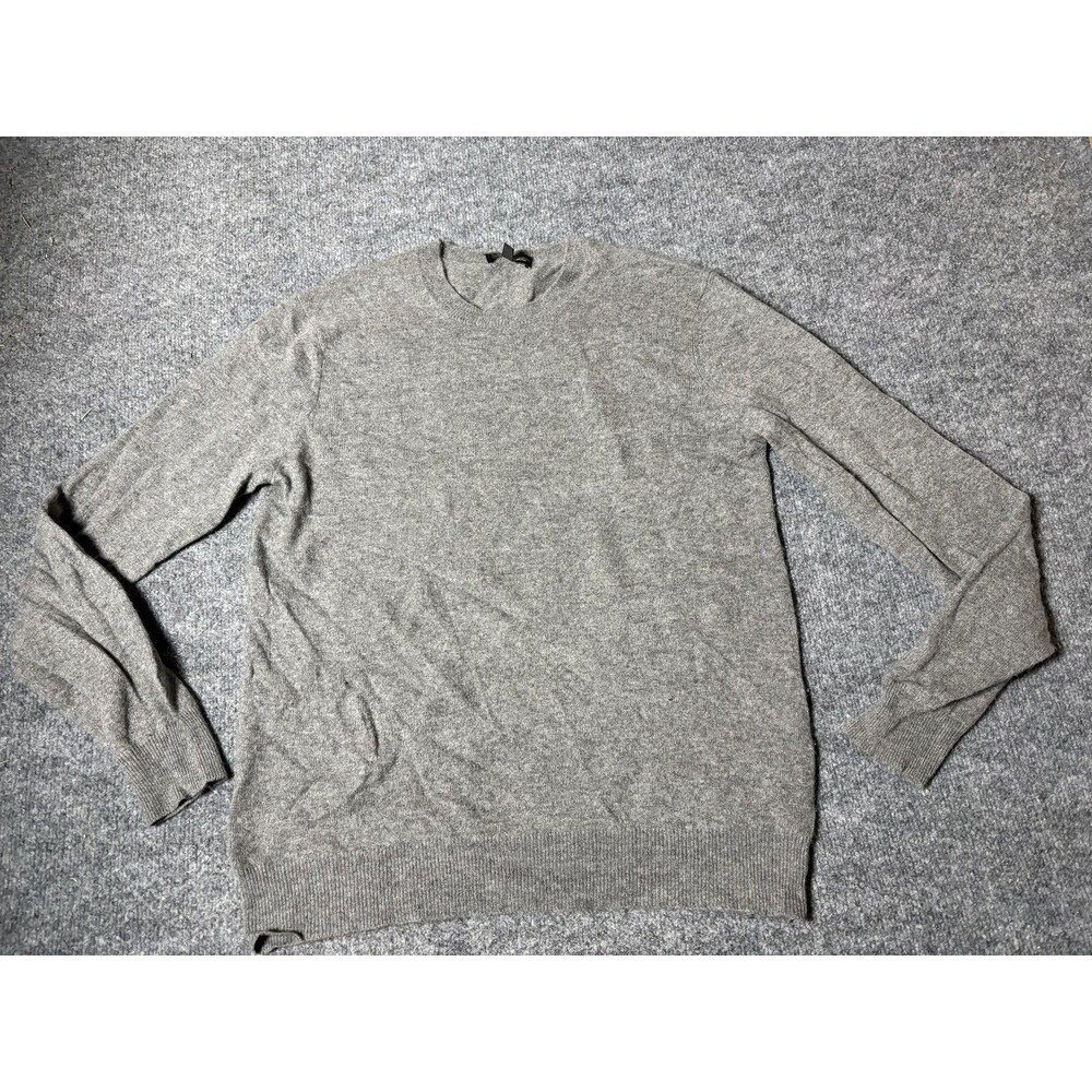 Neiman Marcus Sweater Mens M Gray Cashmere Crew Neck Lightweight Knit Pullover